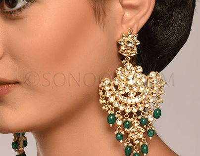 Indian Jhumka and Beaded Earrings at Sonoor