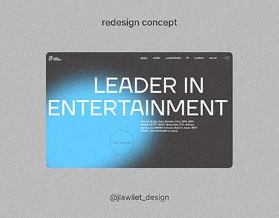 JYP Entertainment website redesign concept