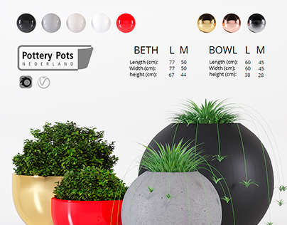 3d modeling & visualization PotteryPots Beth, Bowl