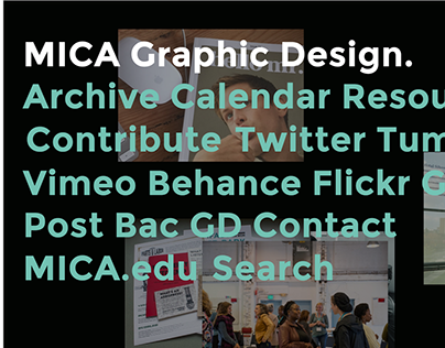 MICA Graphic Design Blog Redesign