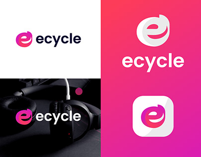 ecycle modern app logo design