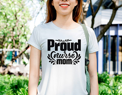 Proud nurse mom t-shirt design.