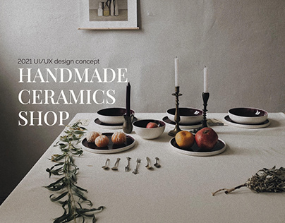 E-commerce Handmade ceramics shop UI/UX design concept