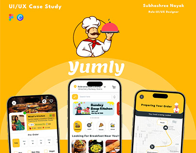 YUMLY - Home Cooked Food Delivery App -UI/UX Case Study