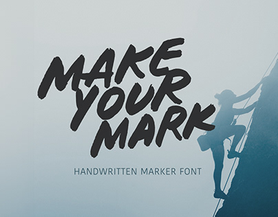 MAKE YOUR MARK handwritten marker font typeface
