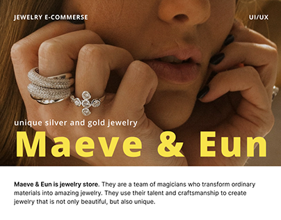 Jewelry store. E-commerce website for jewelry store