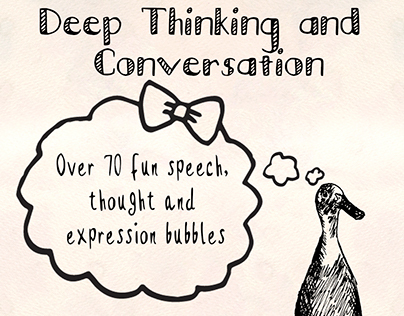 Deep Thinking and Conversation – Speech Bubble Graphics