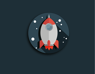 Flat space icons