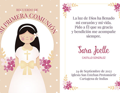 Holy First Communion Card