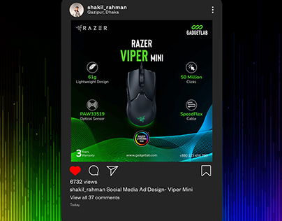 Social Media Ad Design-Razer Viper Mini