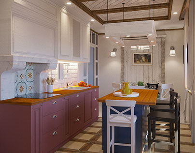 Kitchen in the style of French country. Gomel