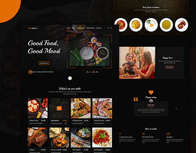 Food House- A Restaurant conceptual Landing page.