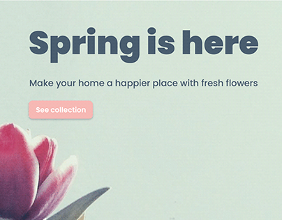 Flower shop Website Homepage