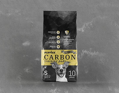 Puppies Carbon Training Pads Packaging Design