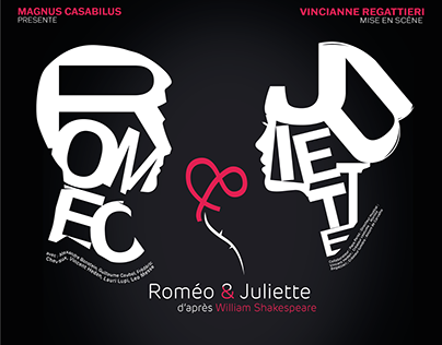 Roméo & Juliette - affiche Typographique fictive