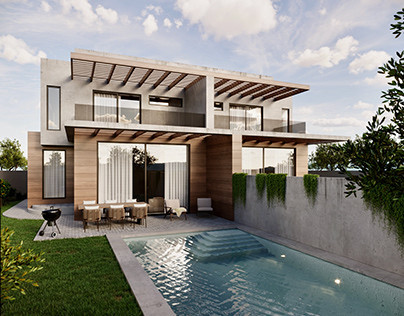 3D Visualization of a modern residence