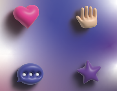 3D Bubble Elements/Emojis