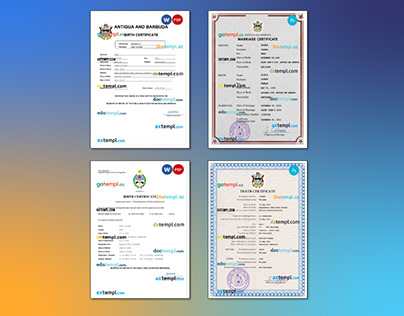 Antigua and Barbuda, Argentina certificate templates
