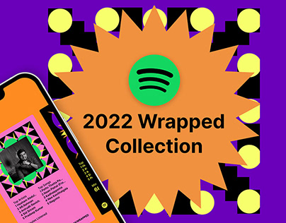 Spotify wrapped 2022 Collection with interaction