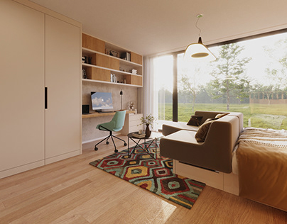 Interior visualization of apartment