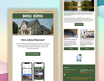 Hotell Rapina | Mailchimp eCommerce Template Design