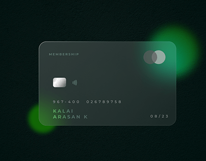 Glass-Morphism Credit Card Concept