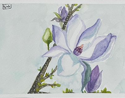 Watercolour, traditional painting, floral painting