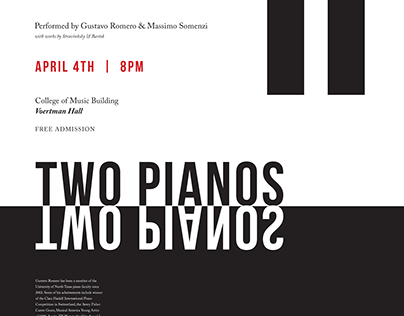 Two Pianos Concert Poster