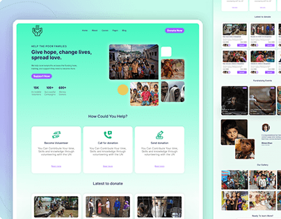Charity Donation Landing Page UI Design