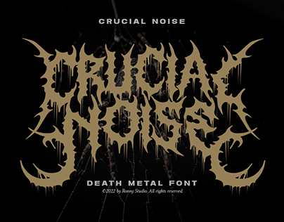 Crucial Noise - Death Metal Font