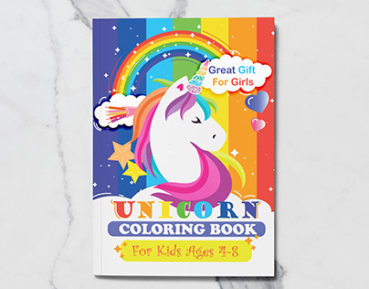 Unicorn coloring bool for kids