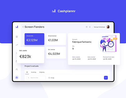 Cashplannr. Financial Forecast Web App Design