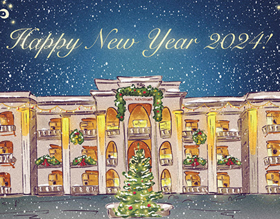 New Year's postcard for the hotel