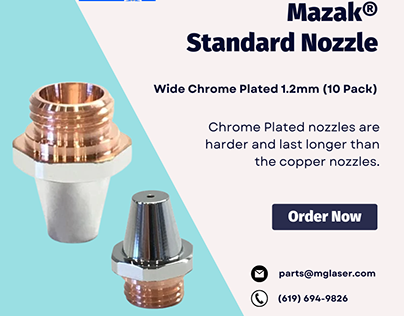 Mazak® Standard Nozzle Wide Chrome Plated 1.2mm