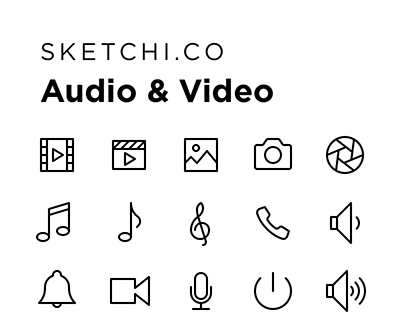 Audio & Video Icons
