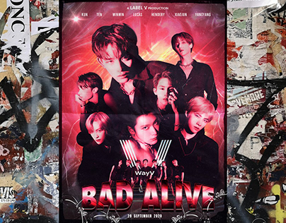 WayV Bad Alive Poster - Bad Ver.