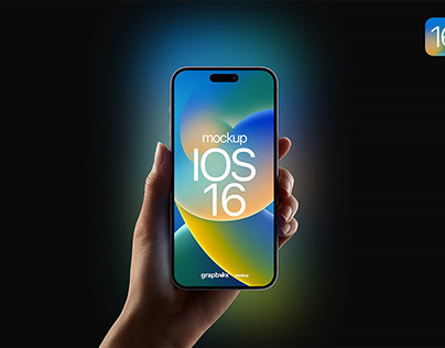 iPhone 14 Pro Max Mockup with Backlight Free PSD
