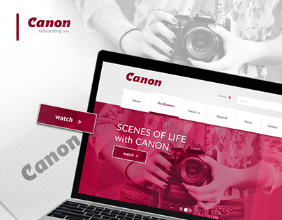 Canon | Rebranding | Logo & Web design