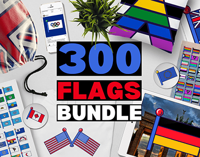 🏳️‍🌈🏁 300 FLAGS ICONS BUNDLE