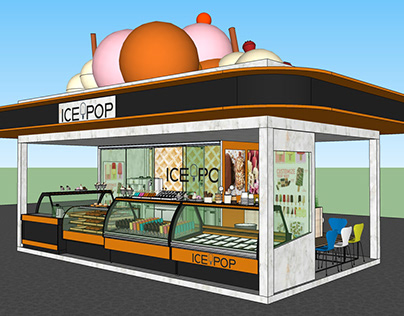 ICEPOP - ice pop mall kiosk design in Sweden