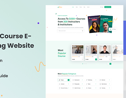 E-Learning Landing Page Design