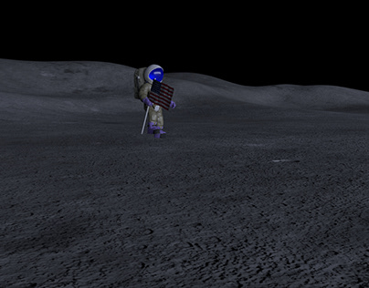 Moon Landing CN 3D Animation