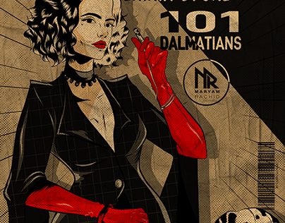 Movie Poster - comic retro poster : Cruella DEVILLE