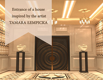 Entrance of a house design inspired by TAMARA ŁEMPICKA