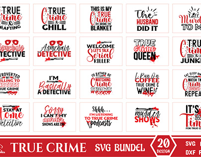 Free True Crime SVG Cut File Bundle
