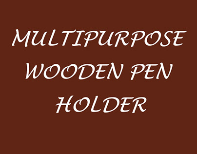 Material studies _2nd sem_wooden pen holder