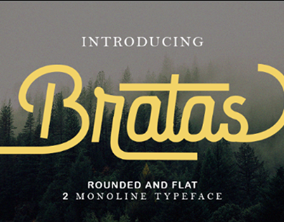 Bratas | Elegant Monoline Font