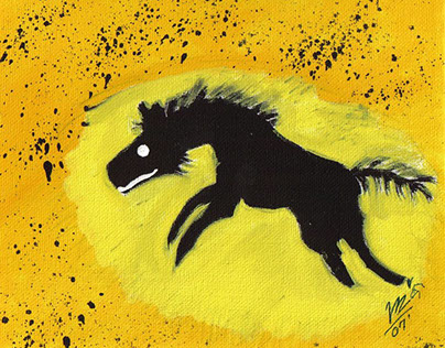 Hyena Cave Painting (Old Art)