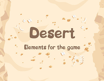 Desert. Elements for the game.
