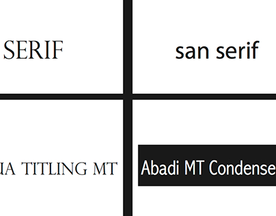 serif and san serif